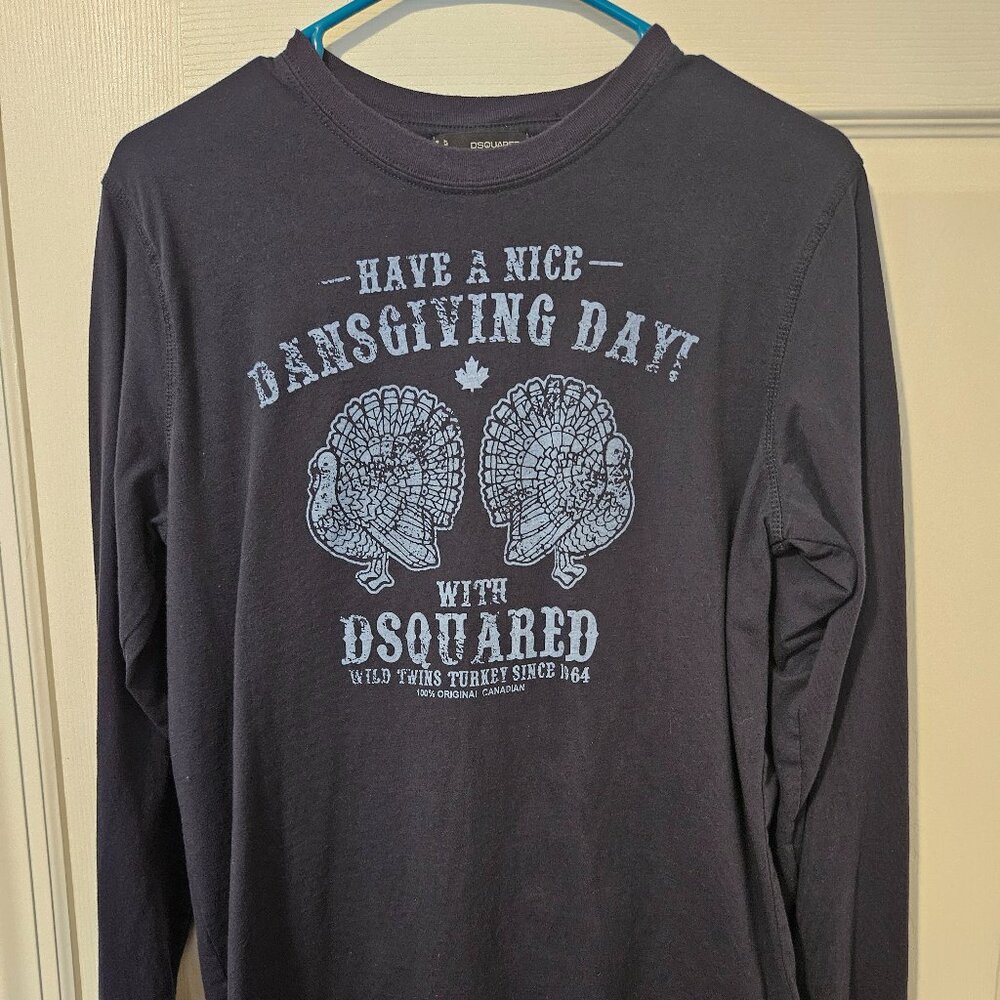 DSquared2 Large Navy Blue Long Sleeve Shirt